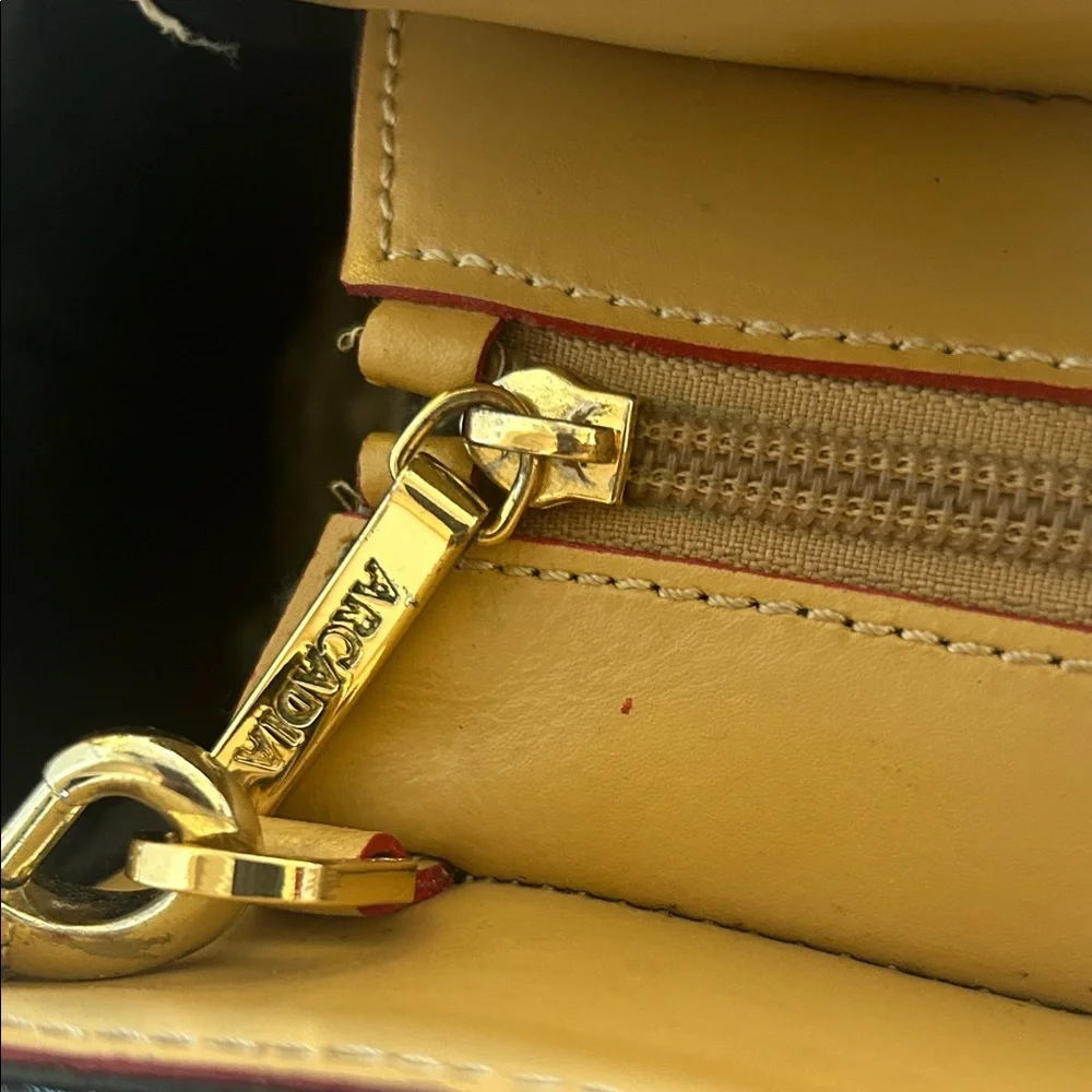 Arcadia Black and Tan Satchel